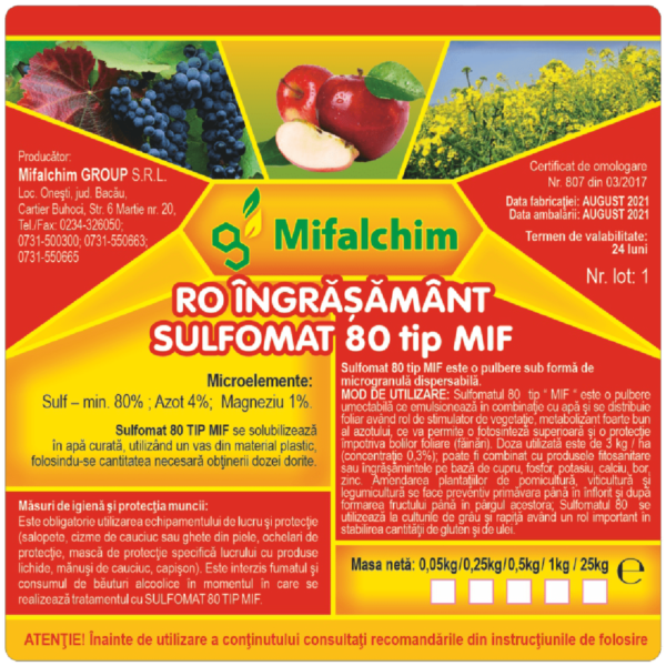 Sulfomat 80 Tip MIF fata